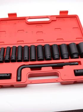 1/216件套气动加长套筒风炮旋具汽修组套工具机修套筒套装