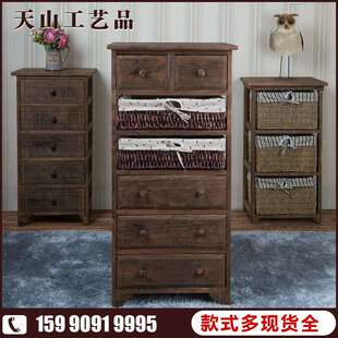 新款简约现代床头柜宾馆双抽屉方形床头柜仿古30cm床头柜