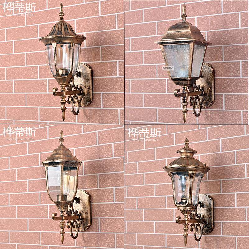 户外壁灯防水室外庭院美式简约露台铝材led阳台灯防锈壁灯新农村