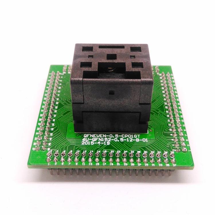 QFN56烧录座0.5间距芯片测试座翻盖编程座si34座子