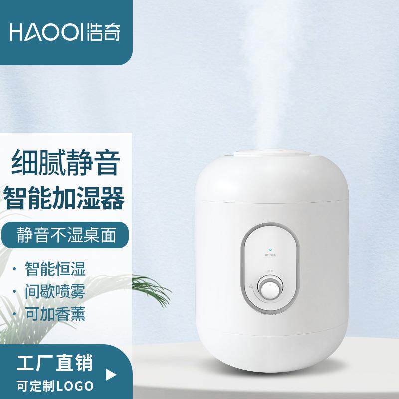 工厂直销浩奇加湿器上加水家用静音迷你办公室卧室大雾量3L增湿器