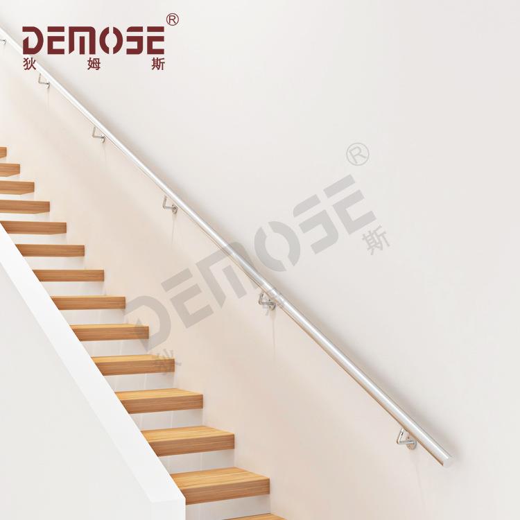 楼梯上墙扶手圆管不锈钢上墙扶手配件组装式304不锈钢扶手管