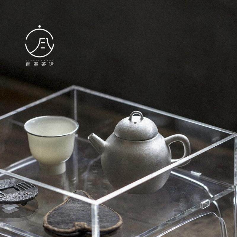季度窑银彩壶手工茶壶陶瓷小号泡茶文人茶器高端茶具功夫仿古中式