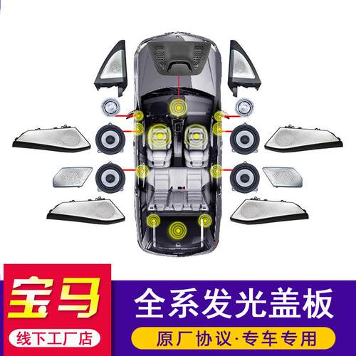 适用宝马5系7系U11/U12/G05/G07/G12喇叭罩发光盖板新x1/x5/x6/x7