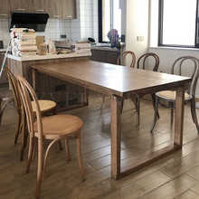 北欧实木餐桌简约白蜡木长桌原木日式大板桌莫比恩桌子家具橡木