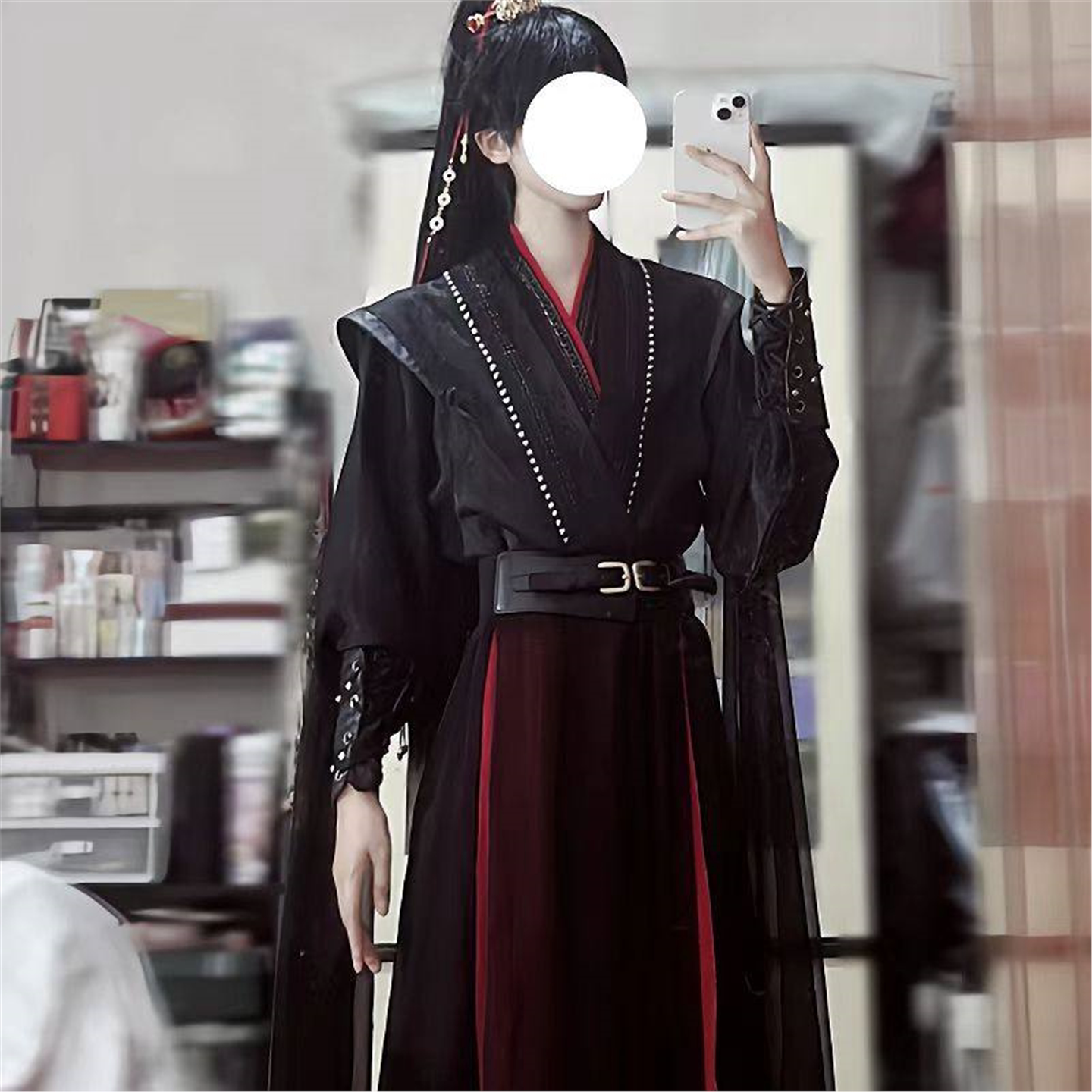 万用古风cos服 侠客红黑劲装cosplay服古装汉服 魏无羡cos服 少年