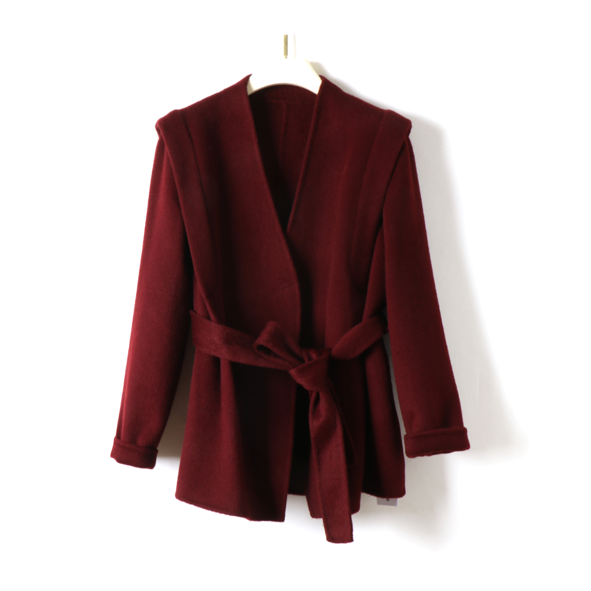 【M家同款丨极简老钱风无领款大衣】960g纯手工大衣5AM600-885099