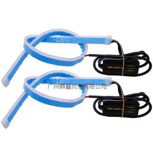 白转黄 超薄流水导光条 45cm 贴胶 流光泪眼灯条 新款 跑马 日行灯