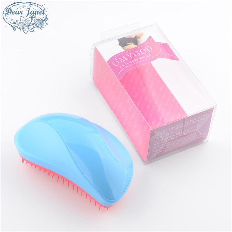 Mango shape Detangling hvair brush soft teeth detangle hair