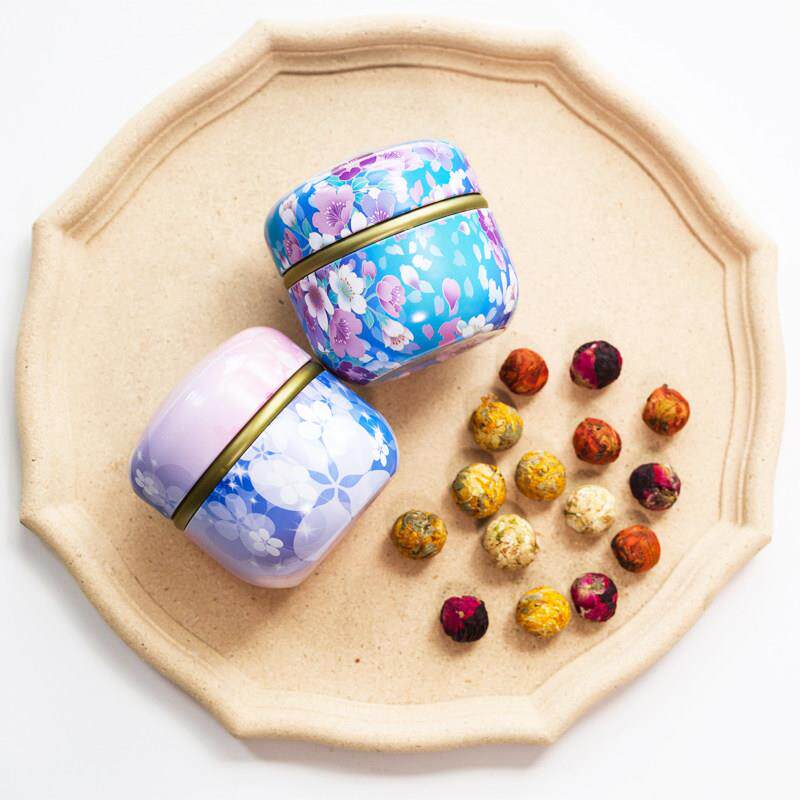 云南普洱花茶龙珠迷你版罐装茉莉玫瑰菊花球百合伴手礼盒8种口味