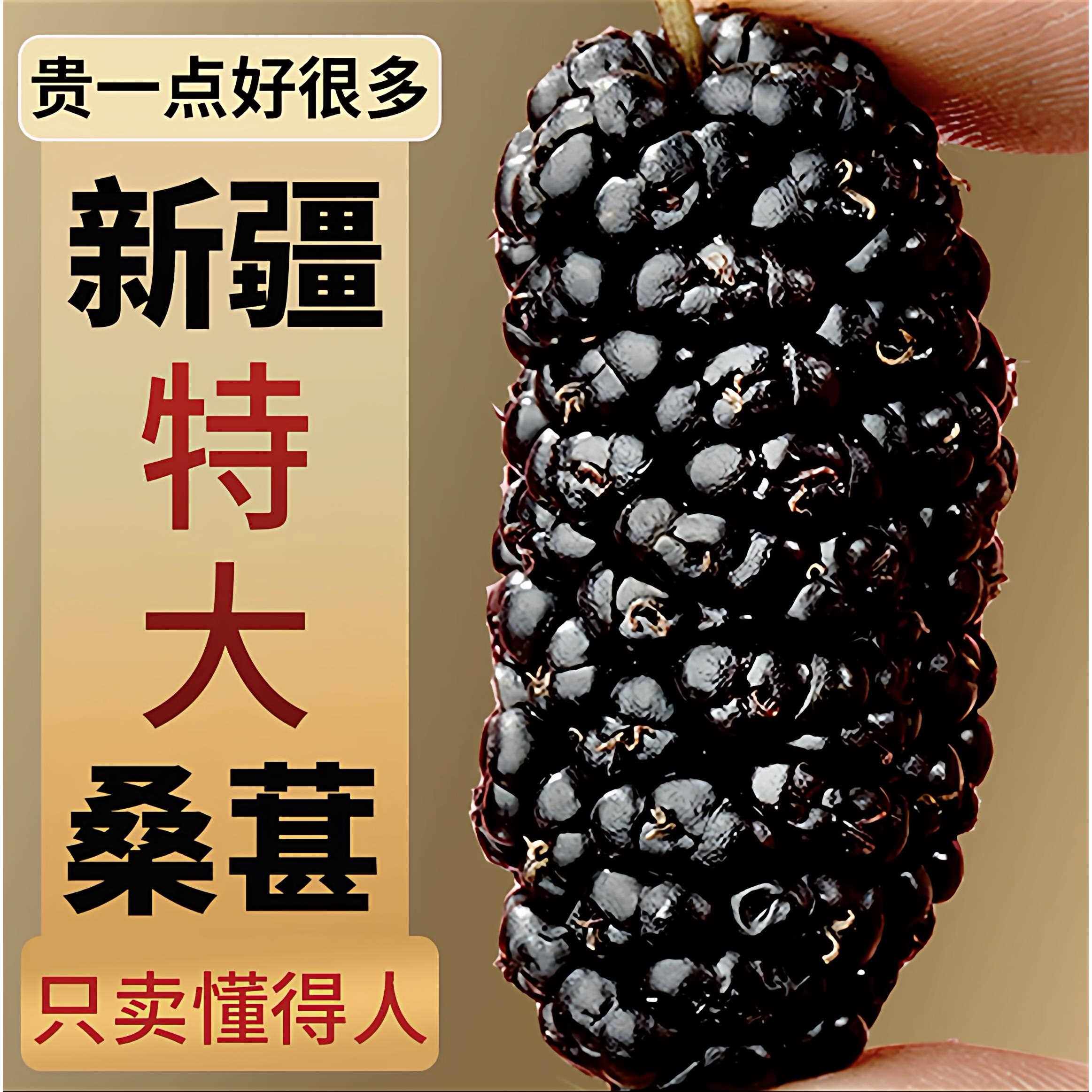 桑葚干黑桑椹新疆特产泡酒专用新鲜桑椹子果干泡茶年货