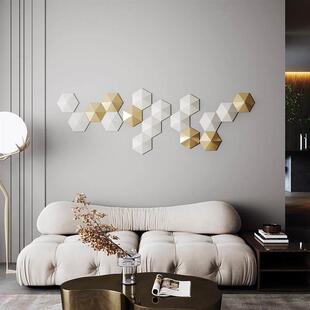 意式极简客厅墙面装饰壁饰铁艺挂件北欧轻奢风金属餐厅玄关壁挂