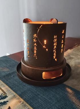 纯紫铜观火炉手工制作炭炉禅意煮茶炉碳炉温茶炉炭火氛围茶道茶炉