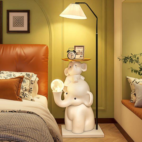 大象客厅大型落地摆件电视柜沙发旁边床头卡通落地灯乔迁新居礼品