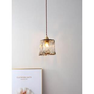 北欧覆古简约ins黄铜玻璃球吊灯个性民宿清新餐厅床头吧台吊灯