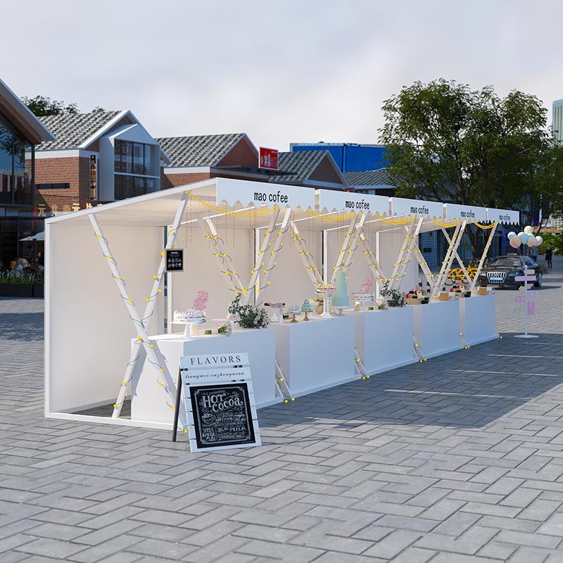 集市摊位商场移动售卖车地摊架摆摊夜市花车创意小吃车小推车桌子