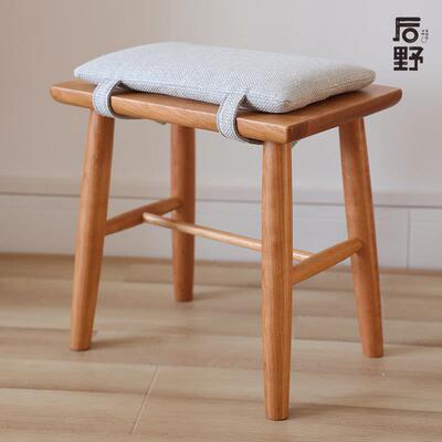 后野实木樱桃木餐椅靠背实木餐椅 方凳化妆椅 家用椅子凳子
