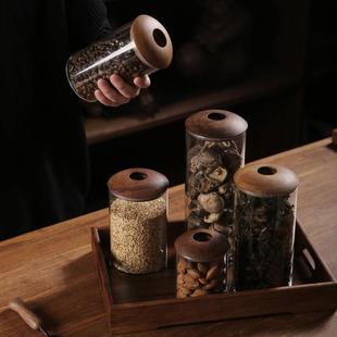 一条玻璃密封罐茶叶罐食品级储物罐带盖五谷杂粮收纳瓶咖啡豆瓶子