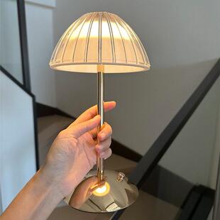 月亮坯房 覆古水晶充电台灯卧室床头灯西餐厅户外桌灯ins小夜灯