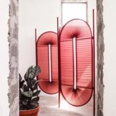 谷及设计轻奢压花叠加屏风移动折屏现代简约客厅玄关隔断样板间