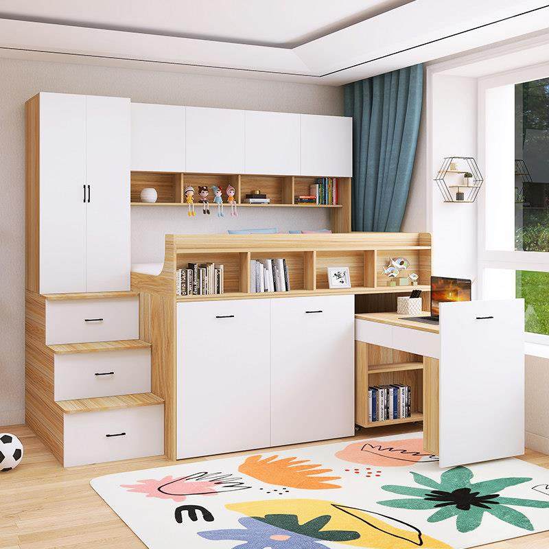 儿童半高床带书桌衣柜收纳实木多功能上床下桌组合榻榻米抽拉柜床,住宅家具,儿童床/儿童抽拉床,淘宝优惠券,粉丝福利购,淘宝优惠卷