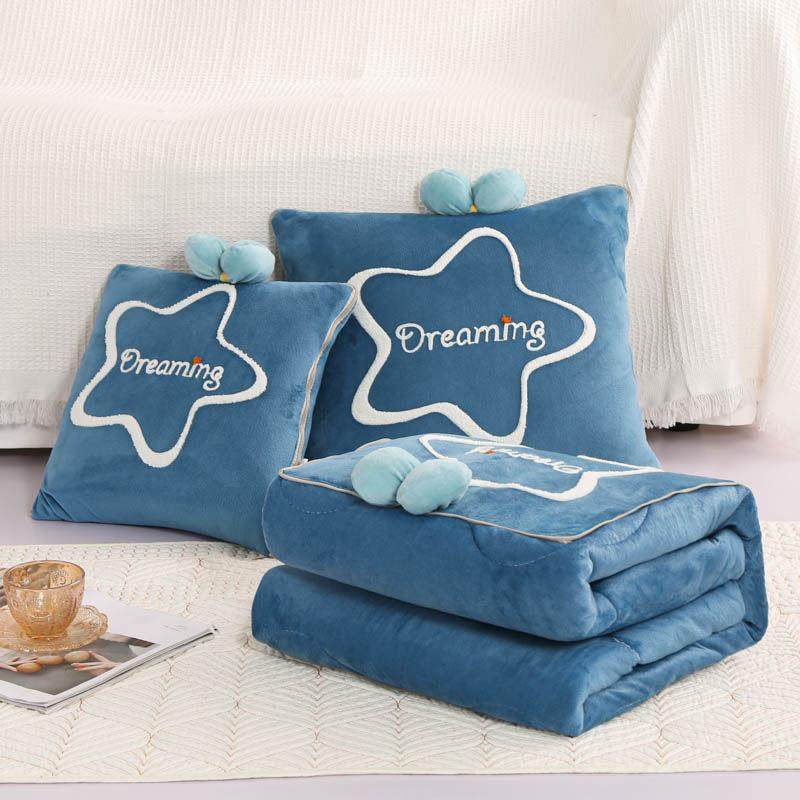 卡通抱枕被绒车载简约加厚靠垫枕头被纯色秋冬刺绣两用空调午休被,居家布艺,抱枕被,淘宝优惠券,粉丝福利购,淘宝优惠卷