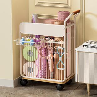 瑜伽收纳筐健身器材置物架家用可移动运动器械收纳篮球置物架