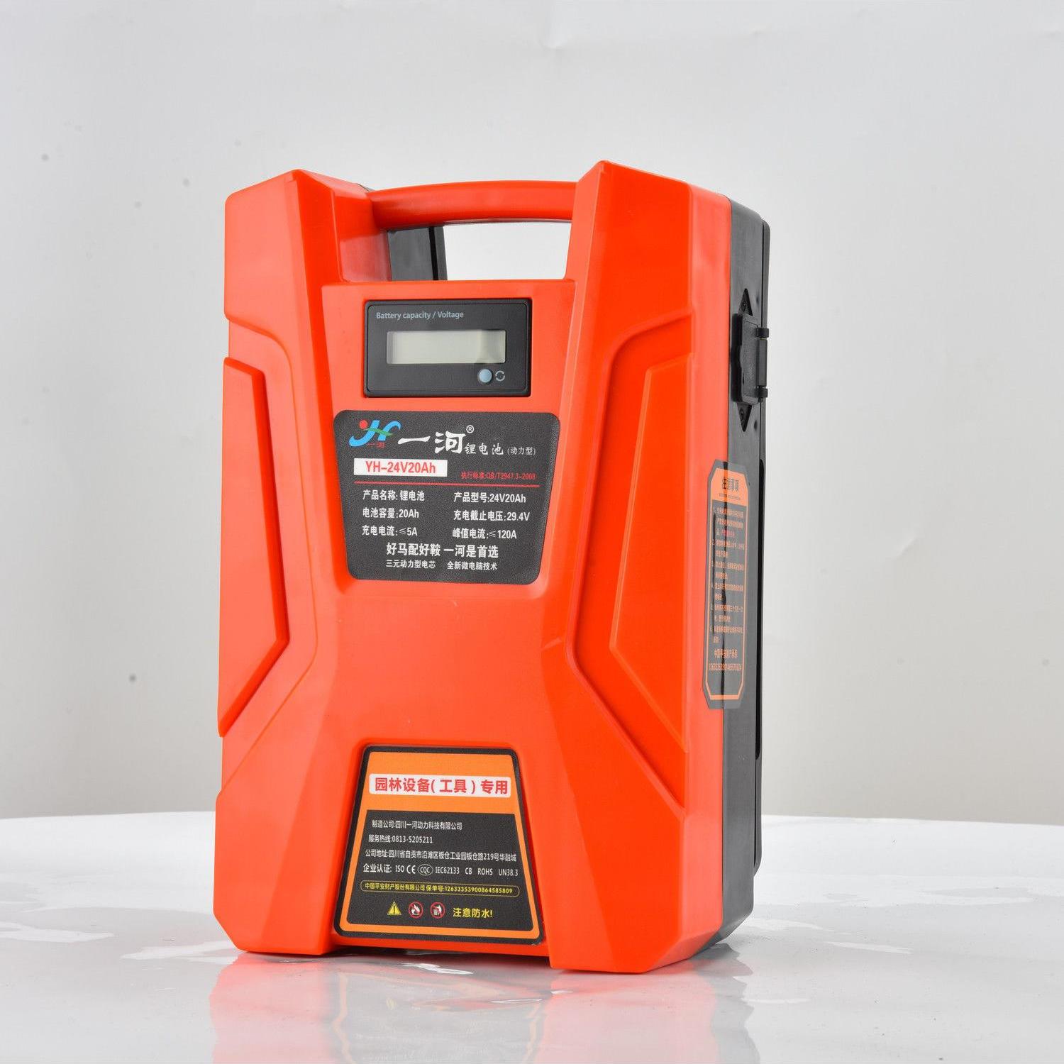 电动割草机水泵绿篱机24v36v48v采茶机农用锂电池背负蓄电池一河