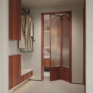 定制法式复古折叠门隔断门推拉门厨房客厅阳台卫生间钢化玻璃移门