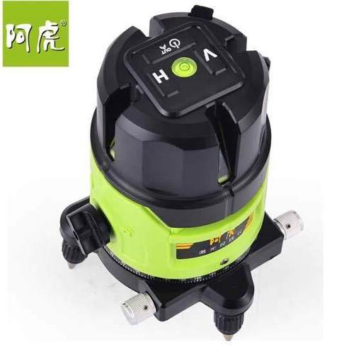 阿虎 绿光水平仪激光2线3线5线红外线水平尺强光仪器打线斜线投线