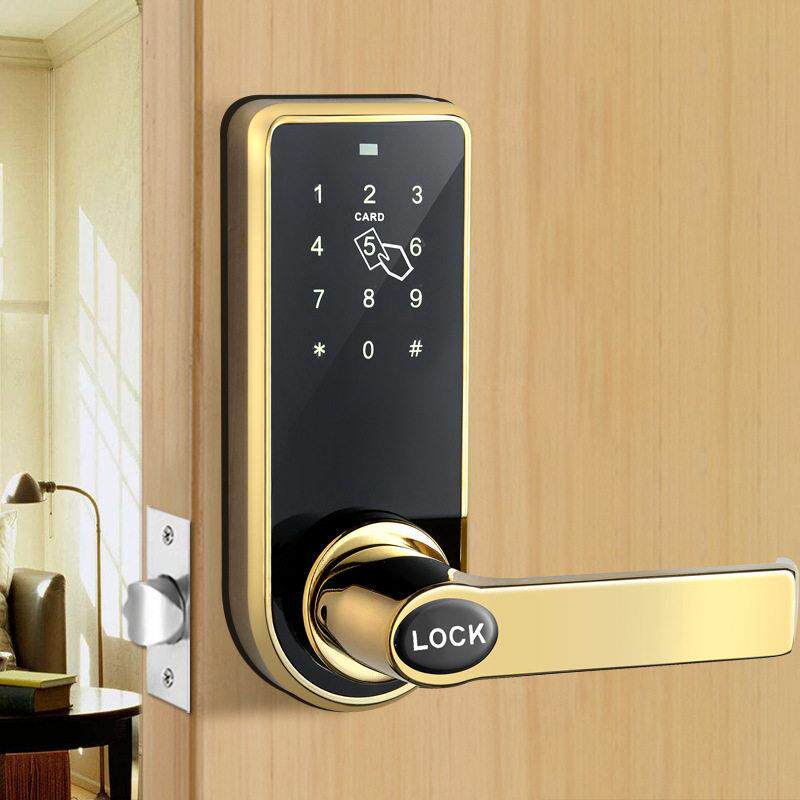 跨境供应智能门锁替换球形感应锁把手电子密码锁智能刷卡锁