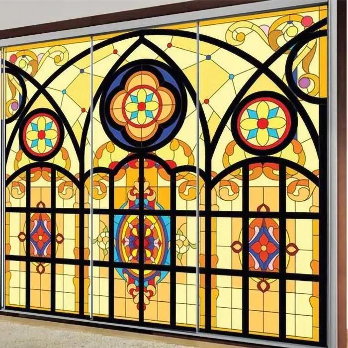 钢化Tiffany蒂凡尼艺术玻璃玄关隔断屏风窗吊顶天花门大欧式教堂