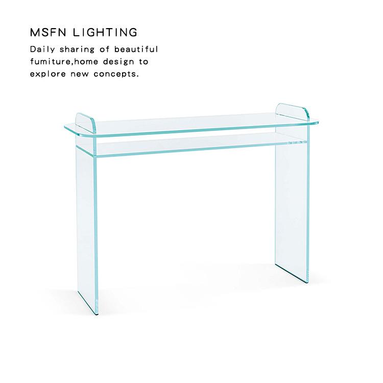 北欧后现代卧室亚克力梳妆台样板房极简沙发角几意式轻奢透明矮凳