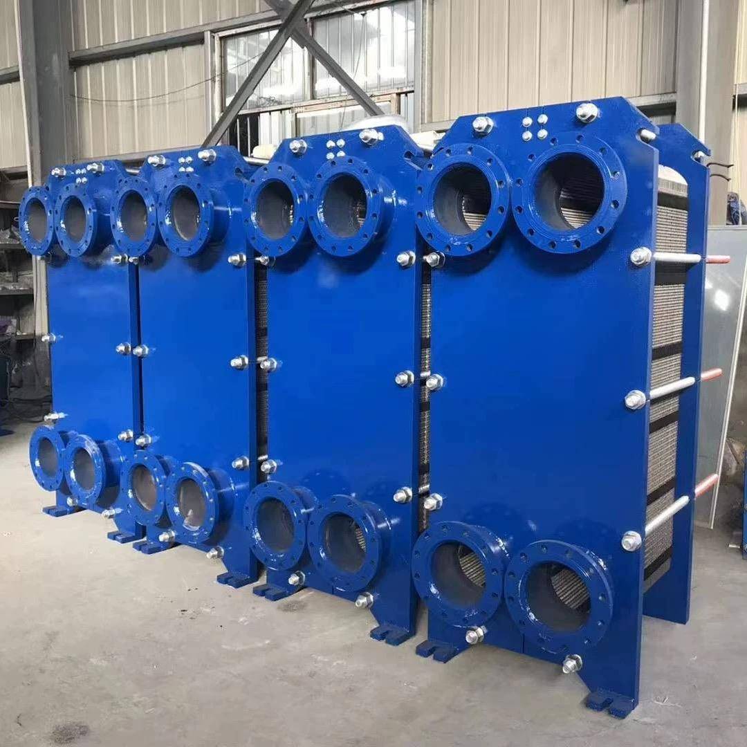 板式换热器蒸汽锅炉浴池液压油水冷热交换工业不锈钢供暖热交换器