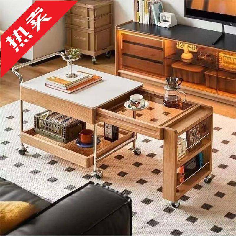小推车移动茶几日式沙发客厅伸缩围炉煮茶实木家用茶桌小户型网红,基础建材,脚轮/万向轮,淘宝优惠券,粉丝福利购,淘宝优惠卷