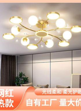 s%客厅灯led吸顶灯2024年新款网红全套灯现代简约家用大气全屋智