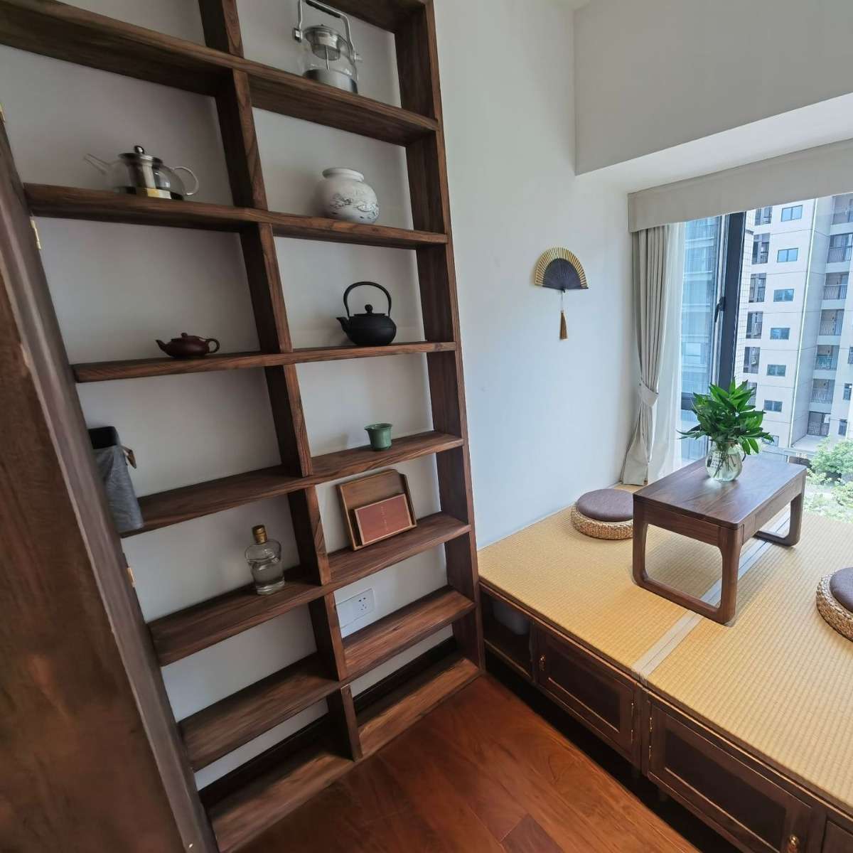 落地格子柜家用收纳书柜储物柜整面墙多功能组合柜客厅多层置物架