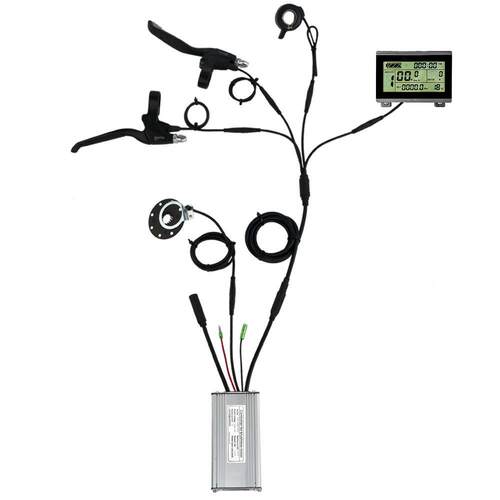 自行车改装锂电配件防水接头昆腾LCD3控制系统适用250W电机