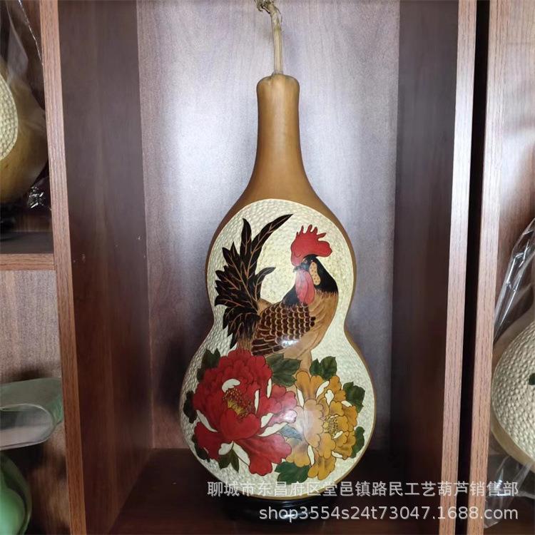 天然大葫芦手工烙画大葫芦手工烙画彩绘雕刻大葫芦天然