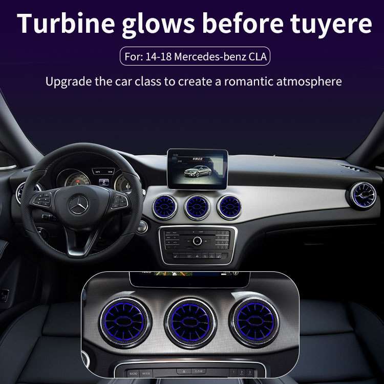 适用奔驰B级汽车出风口氛围灯GLA涡轮前后发光内饰CLA 改装配件