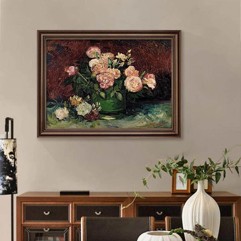莫奈名画美式复古餐厅装饰画客厅墙面壁画欧式复古艺术仿油画花卉,电子/电工,接线端子,淘宝优惠券,粉丝福利购,淘宝优惠卷