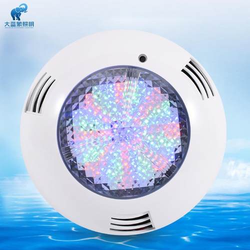 12V壁挂式水底灯无线遥控七彩RGB水池照明LED水下防水泳池灯