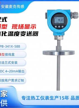 机电一体化本安防爆铂电阻WZPB-341-58824VDC4~20mA+HART协议