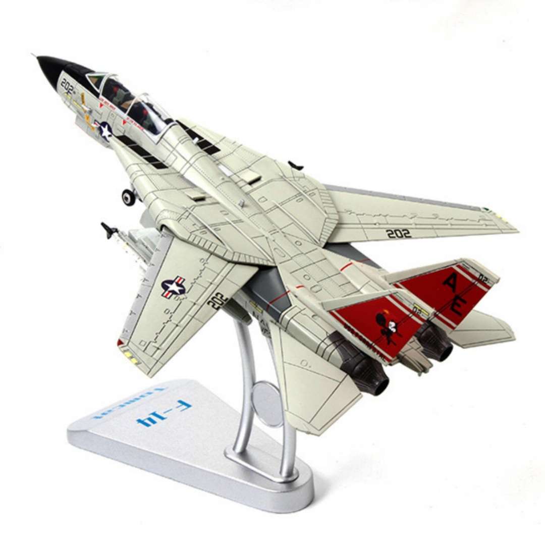 F-14A雄猫战斗机1:72成品合金模型机翼可变机轮可换配支架摆件