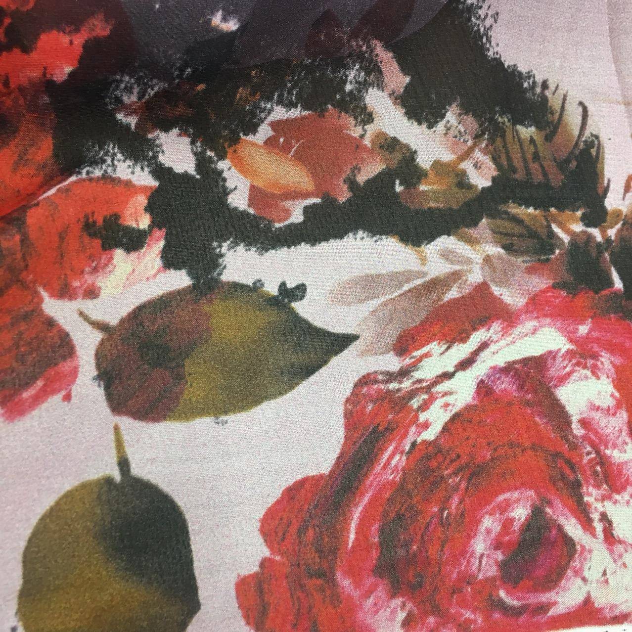 5mm45梭雪纺印花成品全真丝140门幅服装促销