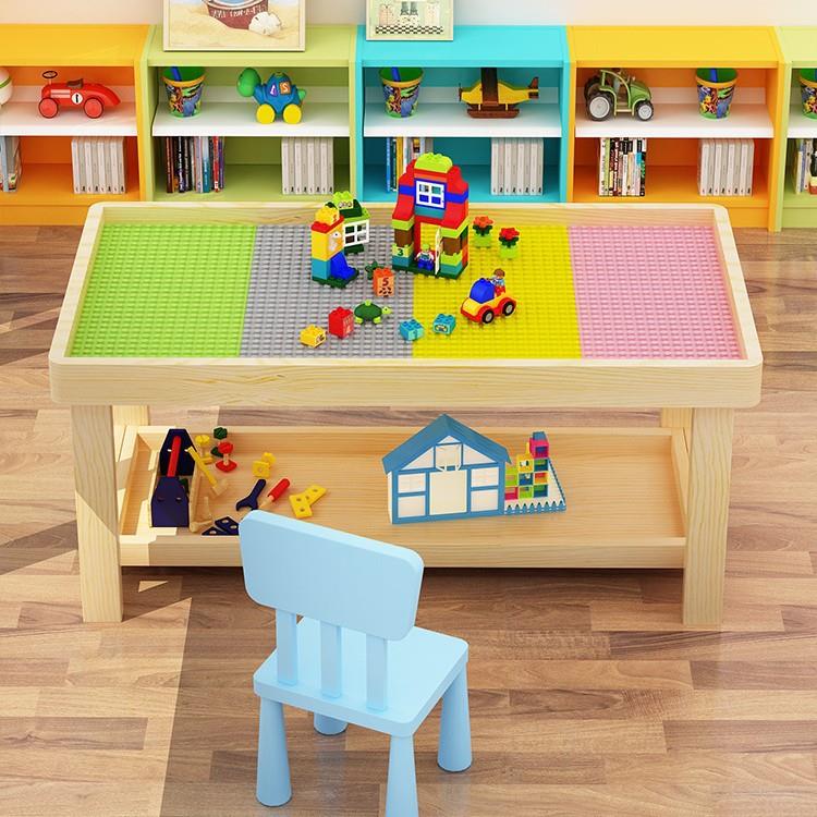 儿童游戏桌多功能双层收纳积木玩具沙桌学习两实用大小颗粒