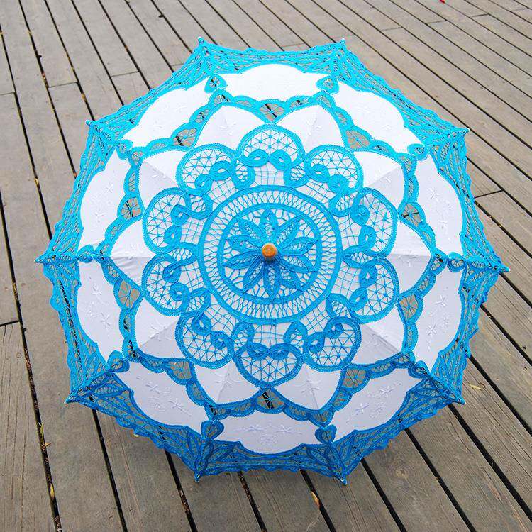 钩花百带丽工艺花边伞l蕾丝公主棉布婚庆舞蹈道具装饰晴雨绣花伞
