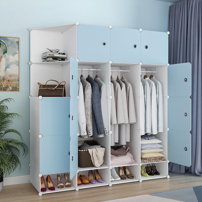 简易衣柜多层组装挂家用布衣橱储物柜子现代简约出租房卧室收纳柜