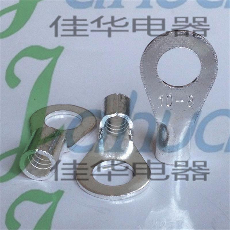 OT10-8圆形裸端头冷压接线端子铜鼻子1.2厚紫铜