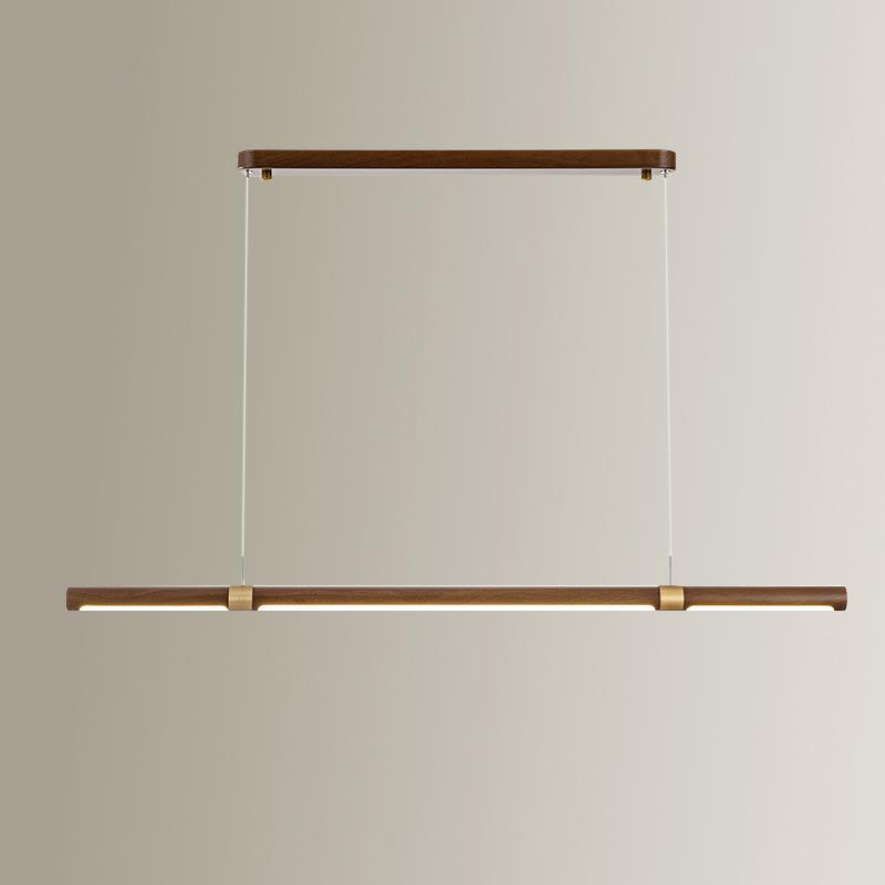 北欧极简长条餐厅吊灯创意艺术中国风茶室书桌仿古木艺新中式灯具